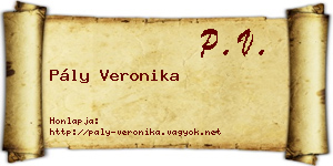 Pály Veronika névjegykártya