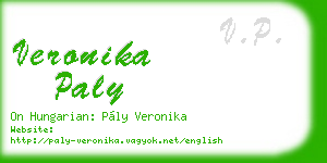 veronika paly business card